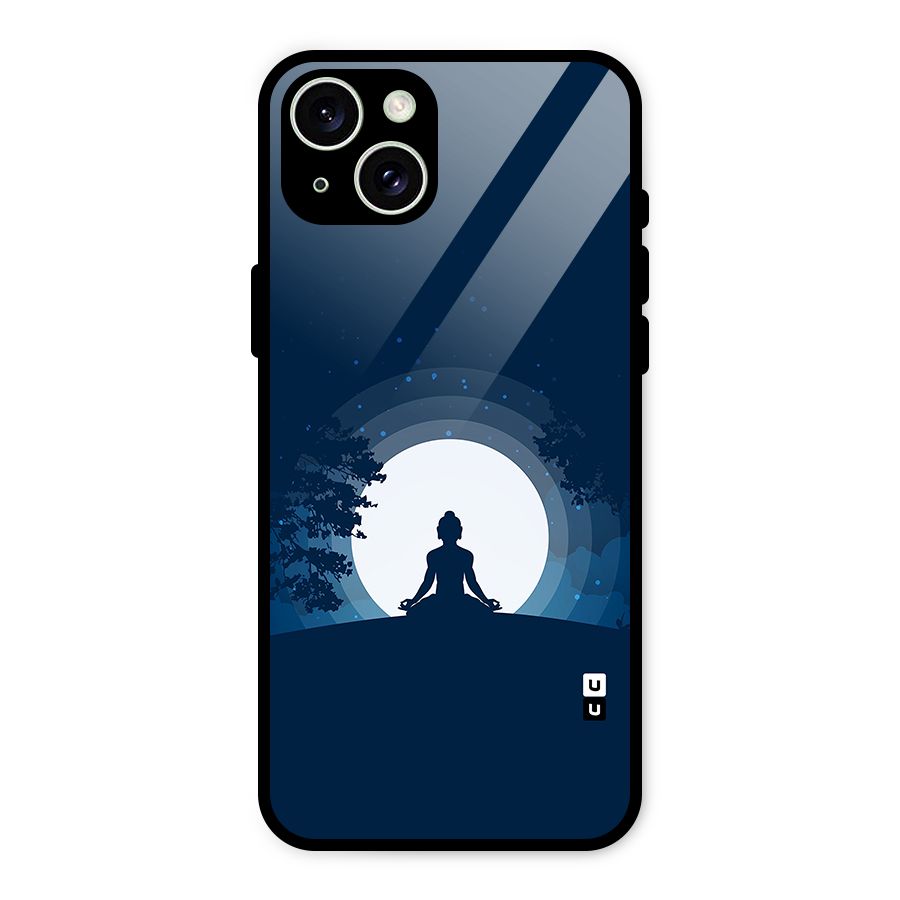 Calm Meditation Glass Back Case for iPhone 15 Plus