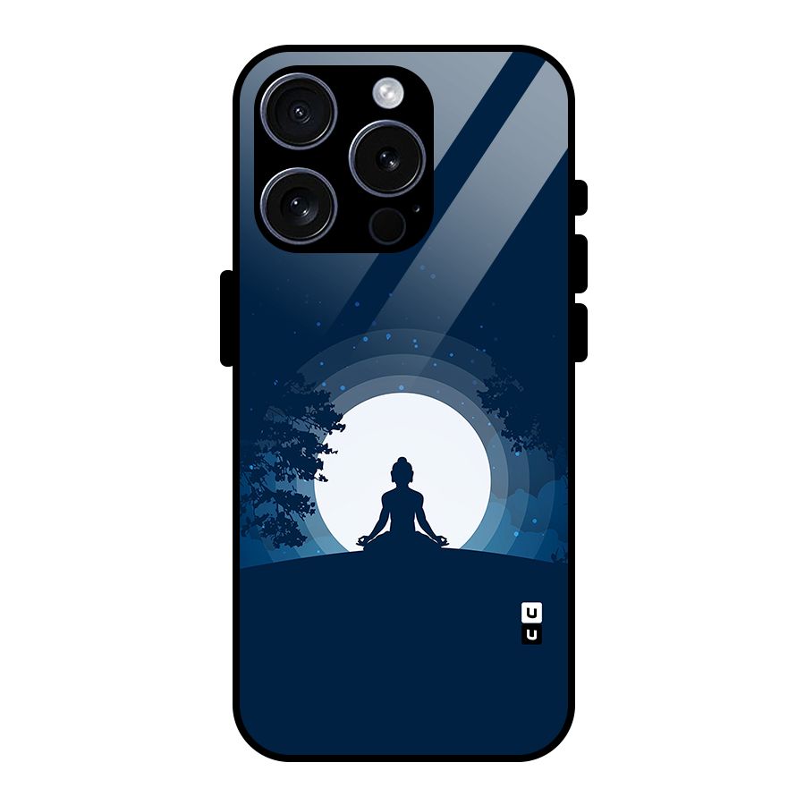 Calm Meditation Glass Back Case for iPhone 15 Pro