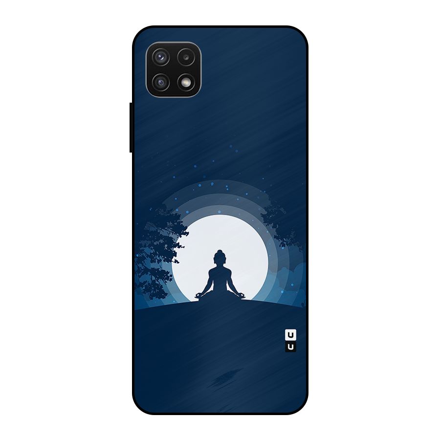 Calm Meditation Metal Back Case for Galaxy A22 5G