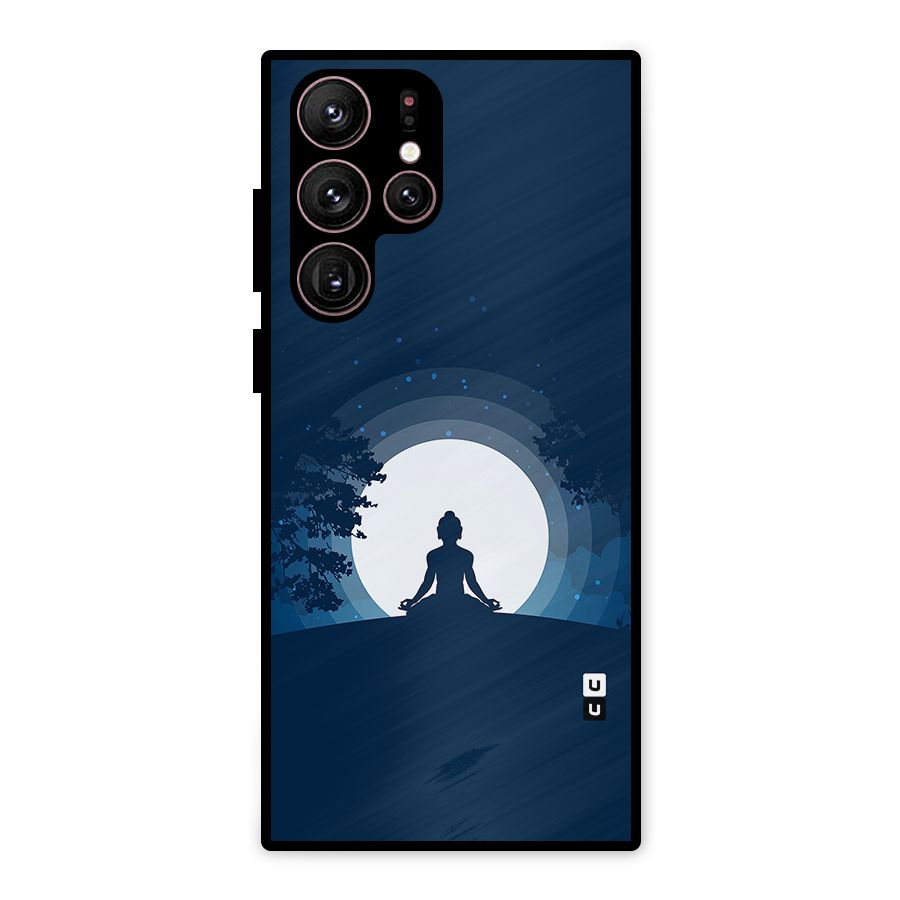 Calm Meditation Metal Back Case for Galaxy S22 Ultra 5G