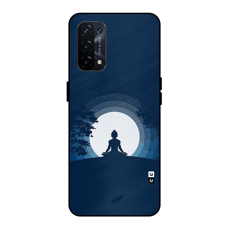 Calm Meditation Metal Back Case for Oppo A74 5G