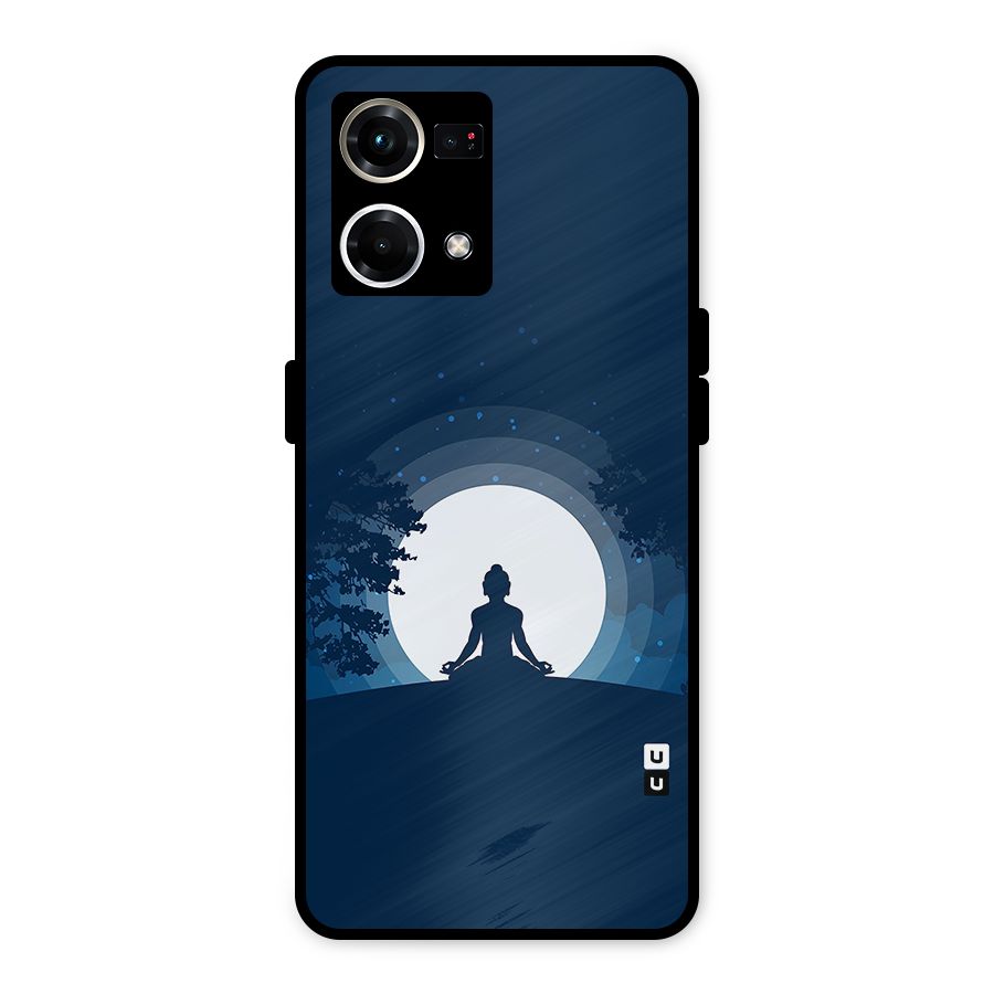 Calm Meditation Metal Back Case for Oppo F21 Pro 4G