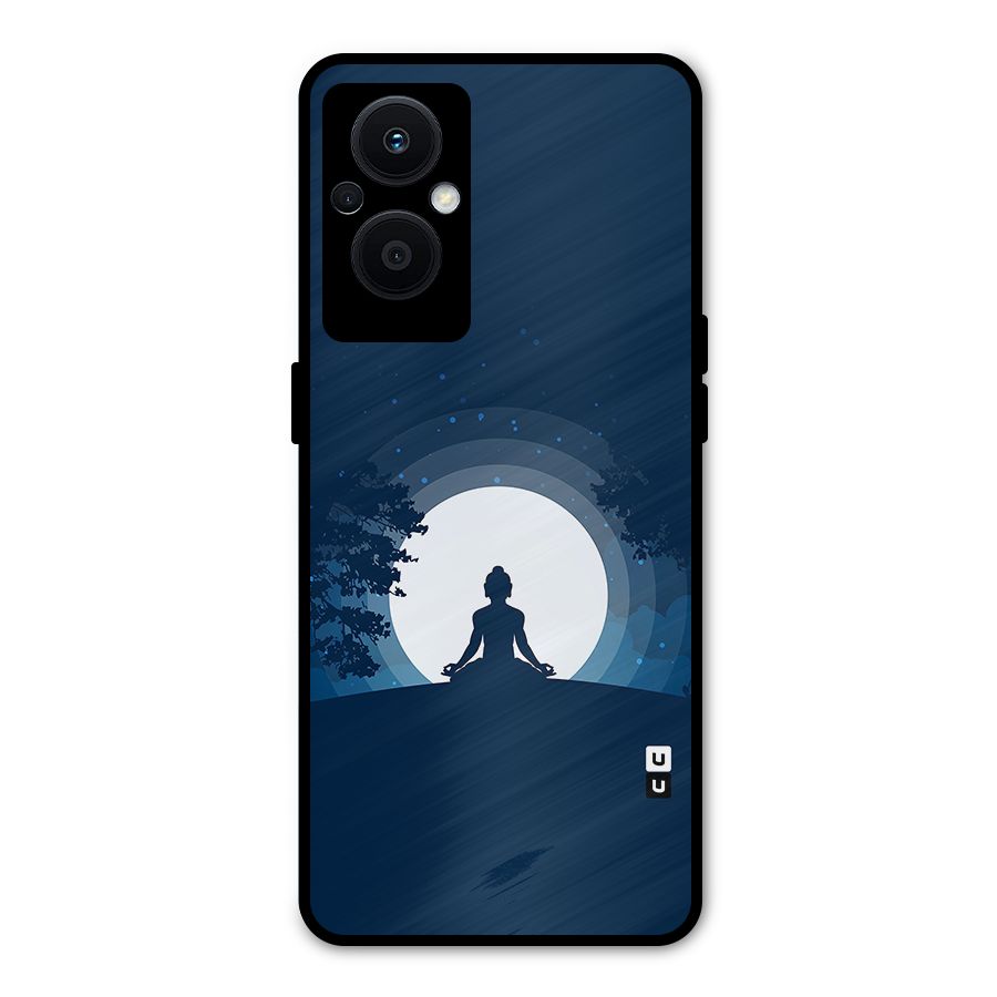 Calm Meditation Metal Back Case for Oppo F21s Pro 5G