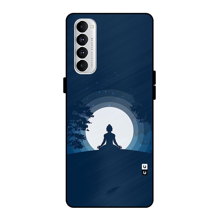 Calm Meditation Metal Back Case for Oppo Reno4 Pro