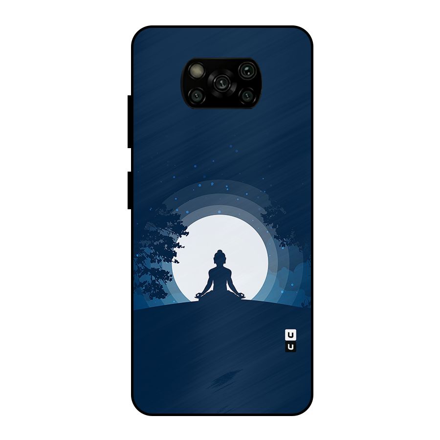 Calm Meditation Metal Back Case for Poco X3