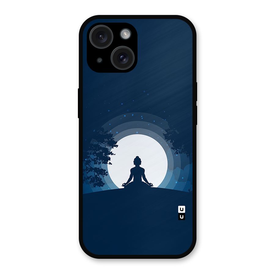 Calm Meditation Metal Back Case for iPhone 15