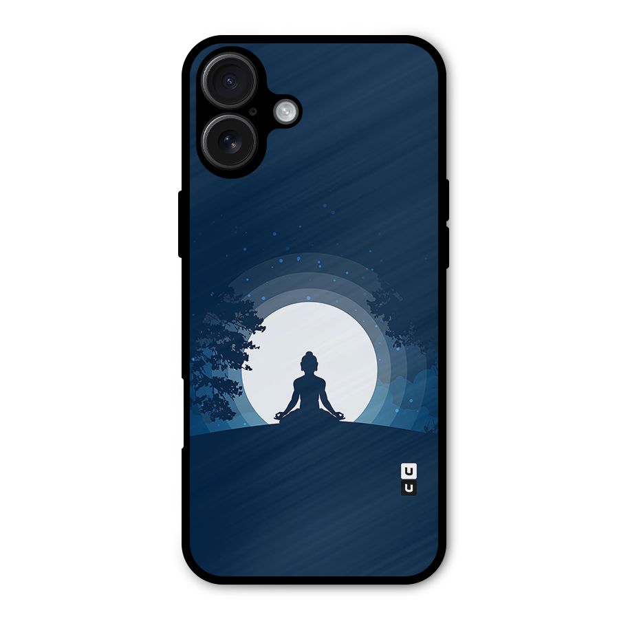 Calm Meditation Metal Back Case for iPhone 16 Plus