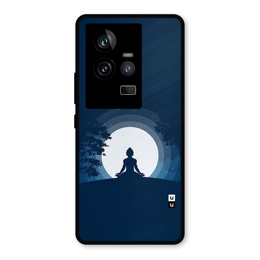 Calm Meditation Metal Back Case for iQOO 11 5G