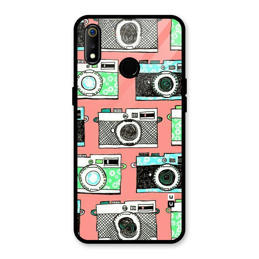 Cam Art Loving Glass Back Case for Realme 3i