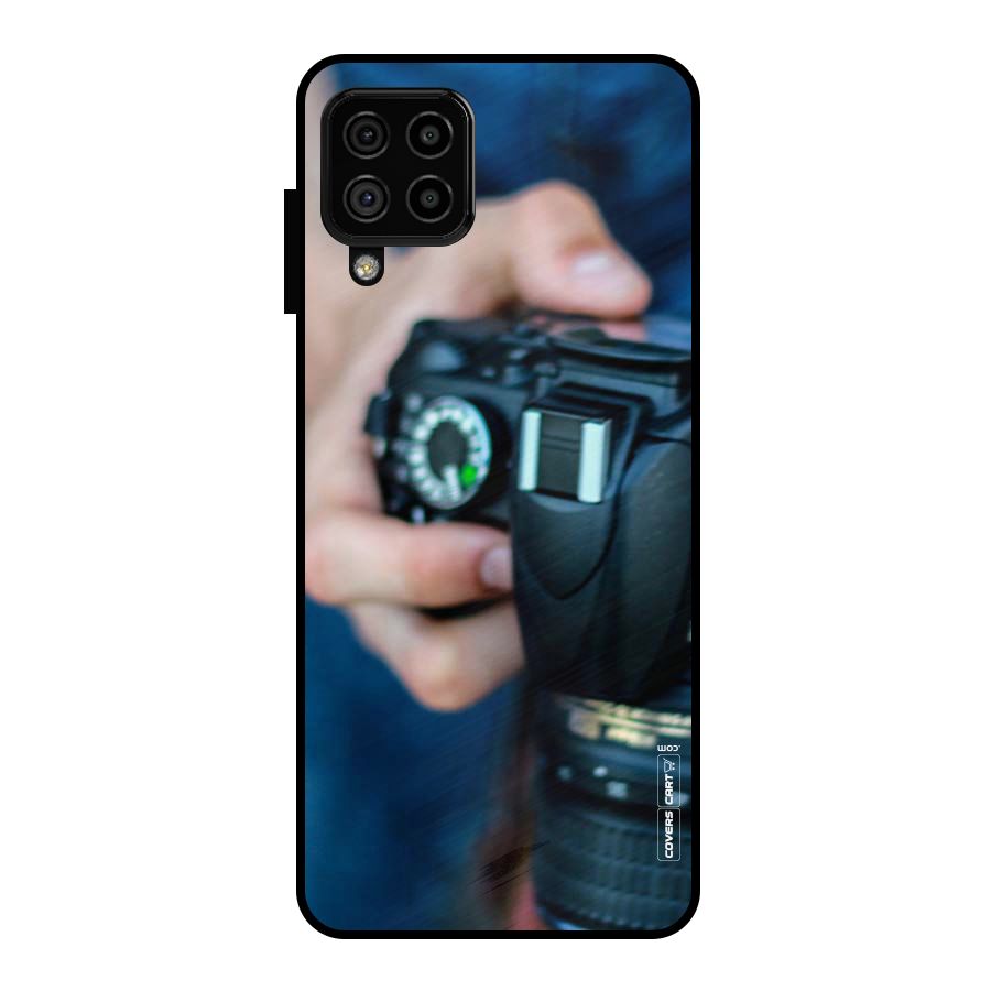 Camera Love Metal Back Case for Galaxy A22 4G