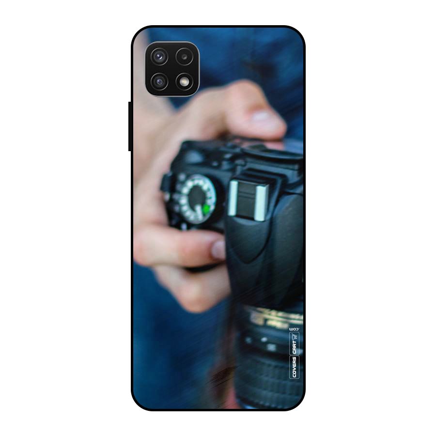 Camera Love Metal Back Case for Galaxy A22 5G