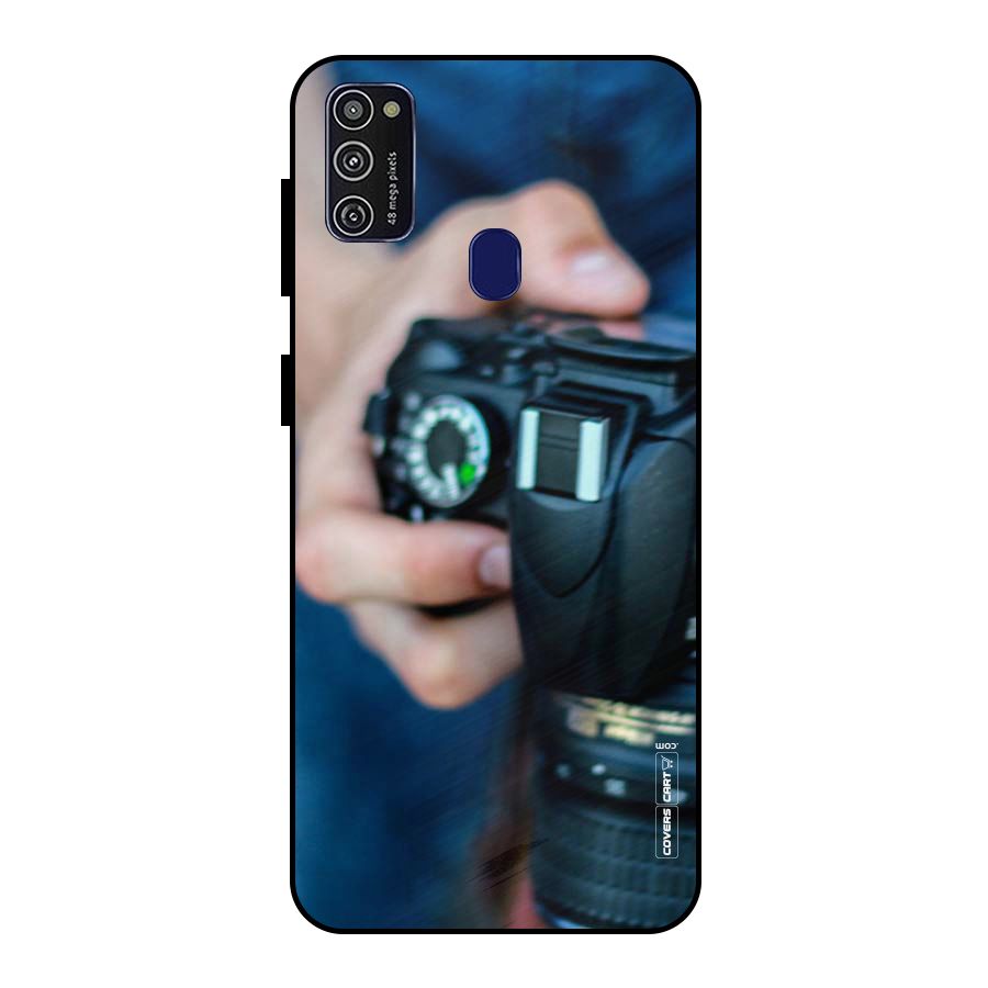 Camera Love Metal Back Case for Galaxy M21