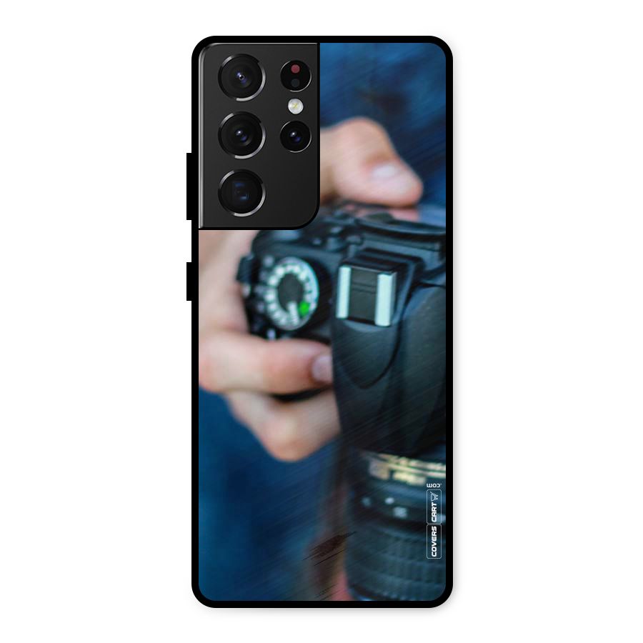 Camera Love Metal Back Case for Galaxy S21 Ultra 5G