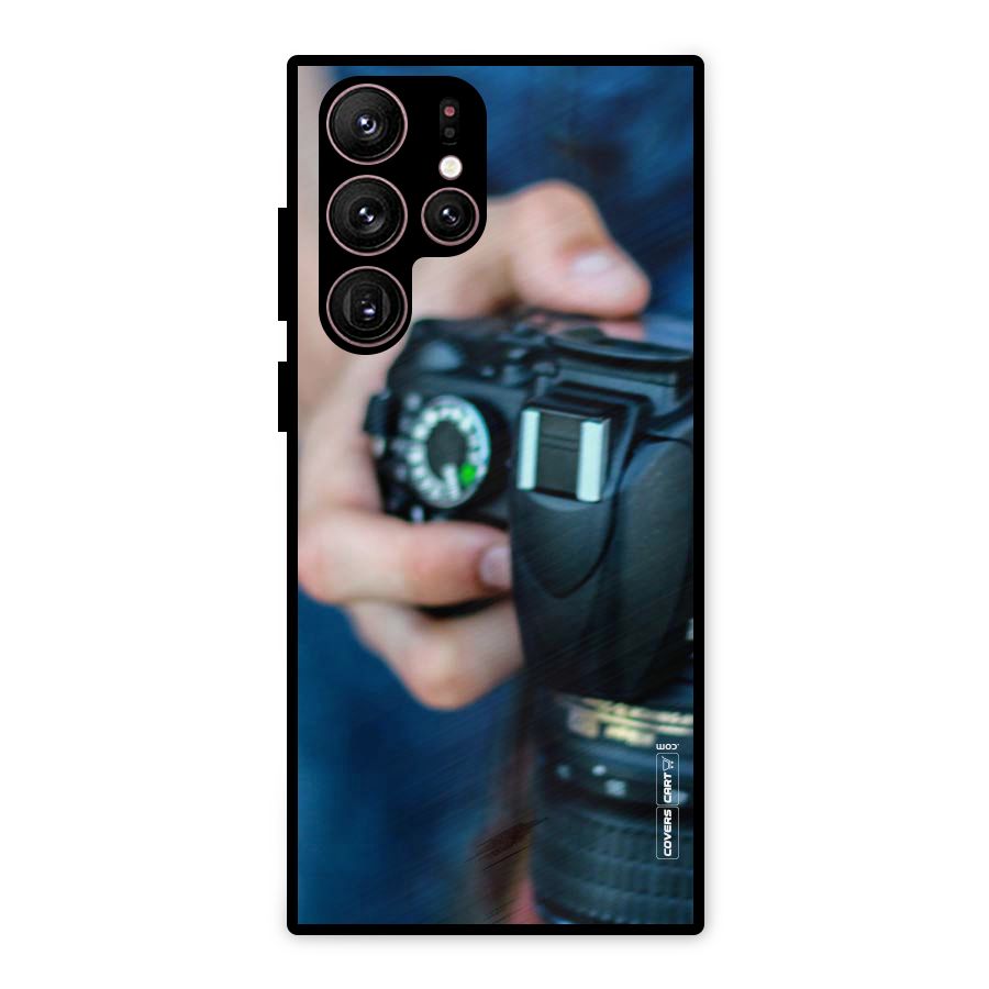 Camera Love Metal Back Case for Galaxy S22 Ultra 5G