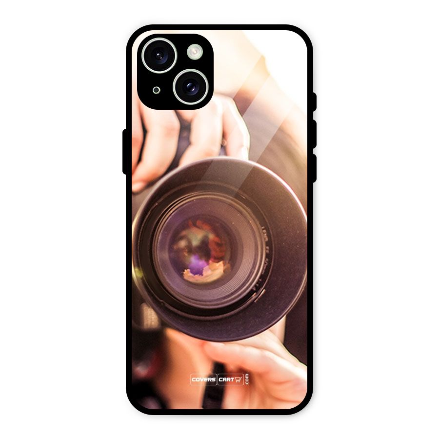Camera Lovers Glass Back Case for iPhone 15 Plus