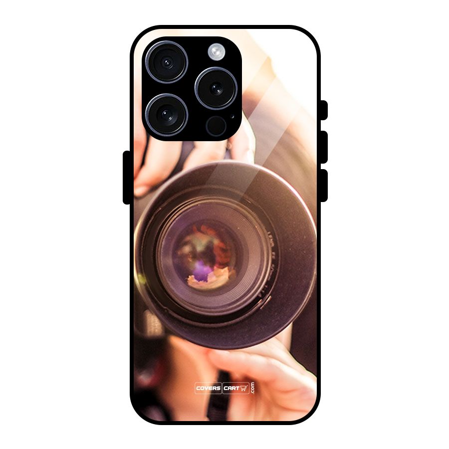 Camera Lovers Glass Back Case for iPhone 15 Pro