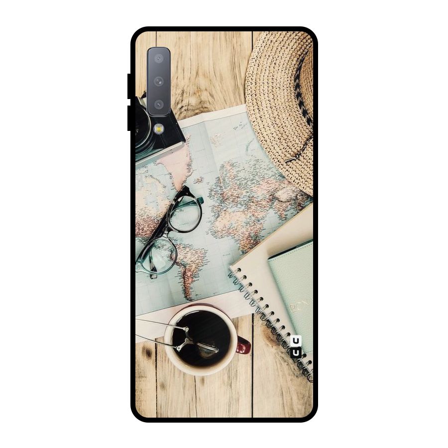 Camera Notebook Metal Back Case for Galaxy A7 (2018)