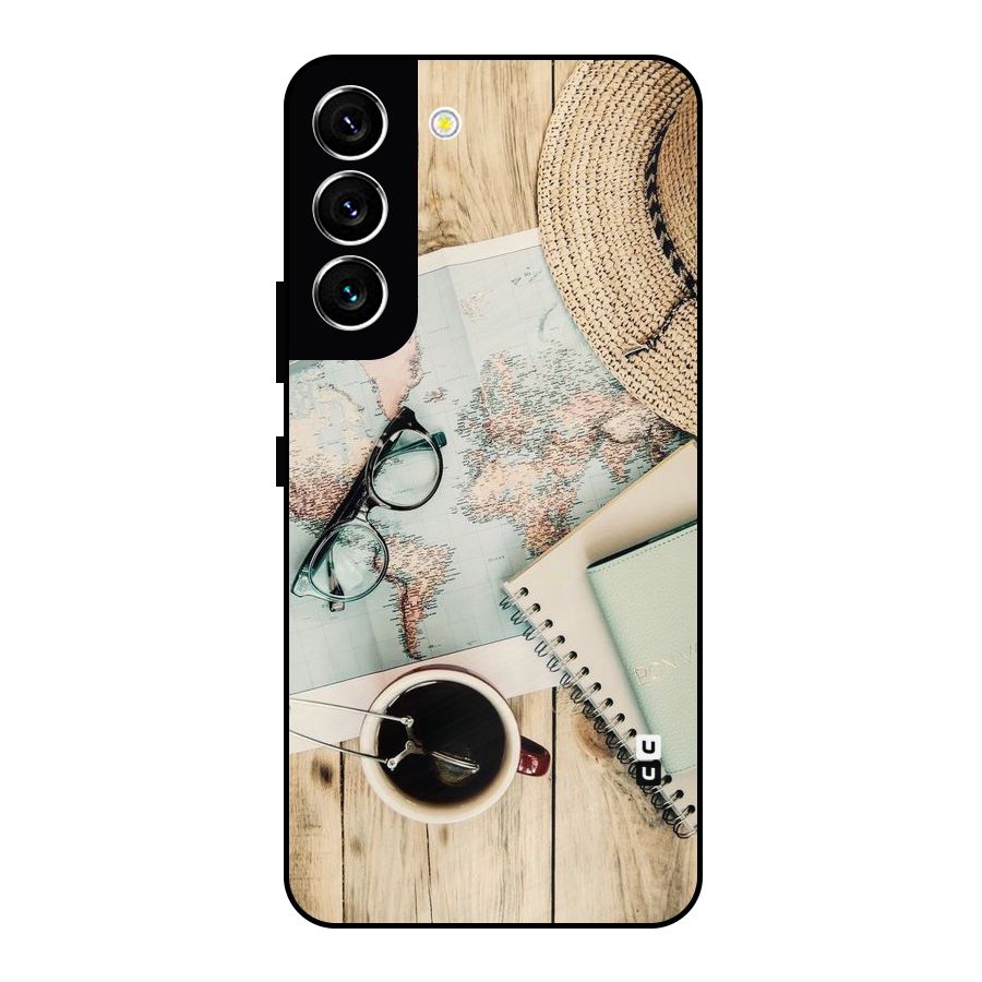 Camera Notebook Metal Back Case for Galaxy S22 5G