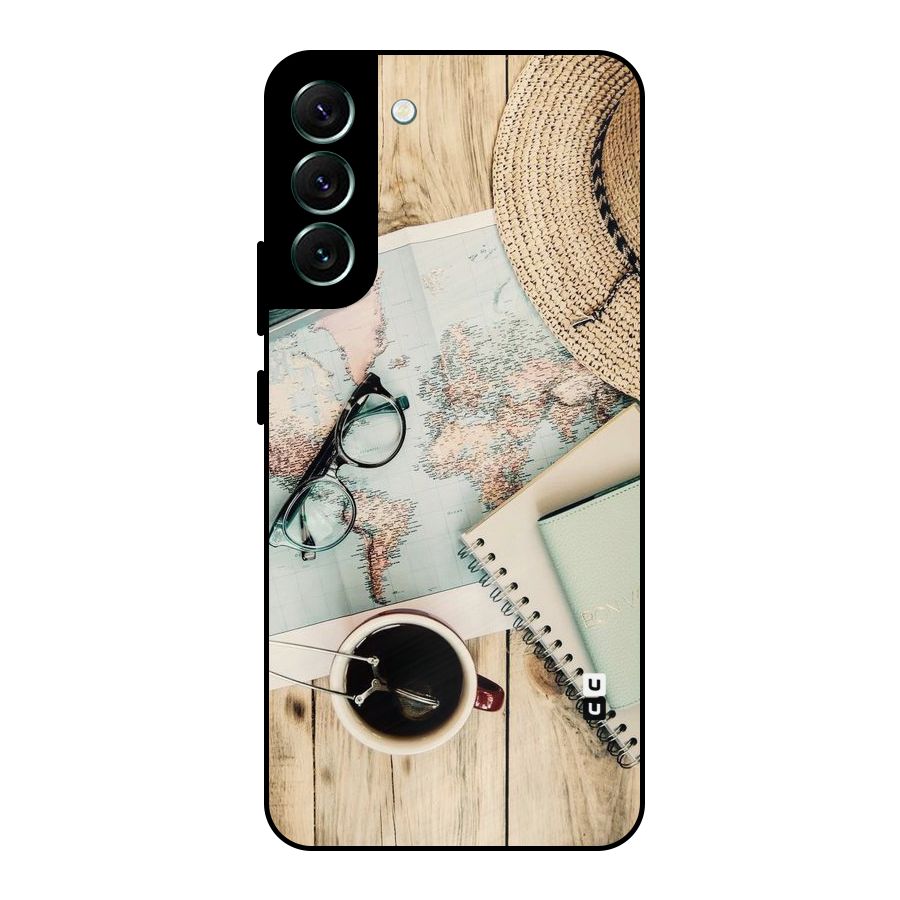 Camera Notebook Metal Back Case for Galaxy S22 Plus 5G