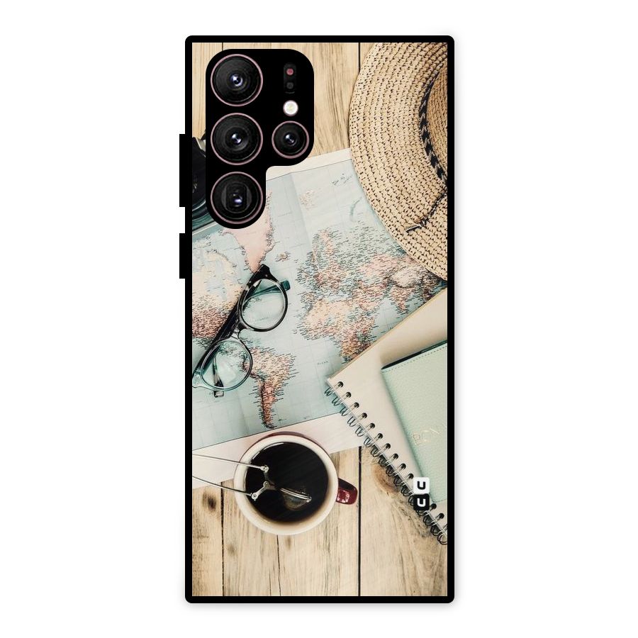 Camera Notebook Metal Back Case for Galaxy S22 Ultra 5G