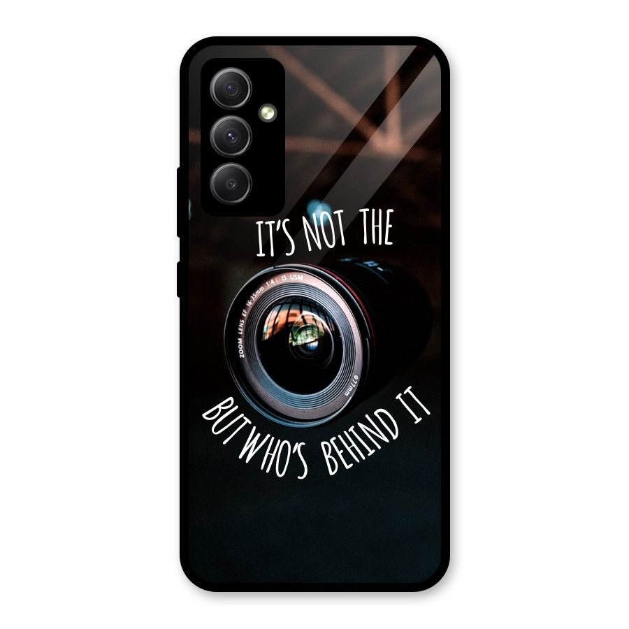 Camera Quote Glass Back Case for Galaxy A34