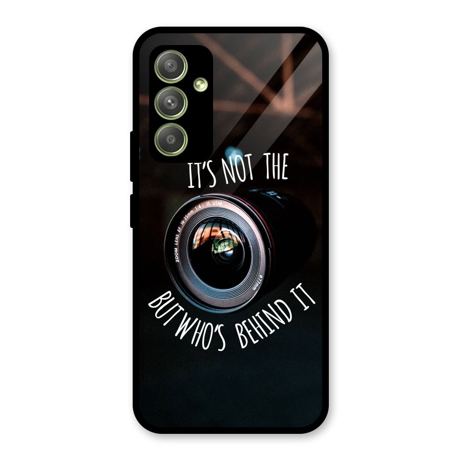 Camera Quote Glass Back Case for Galaxy A54