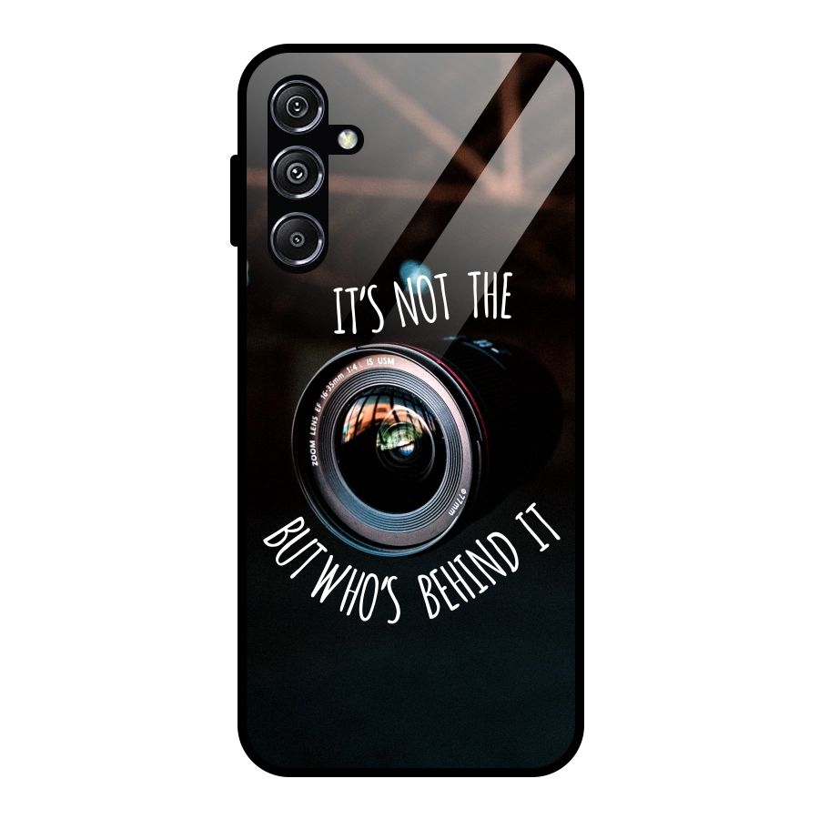 Camera Quote Glass Back Case for Galaxy M34 5G