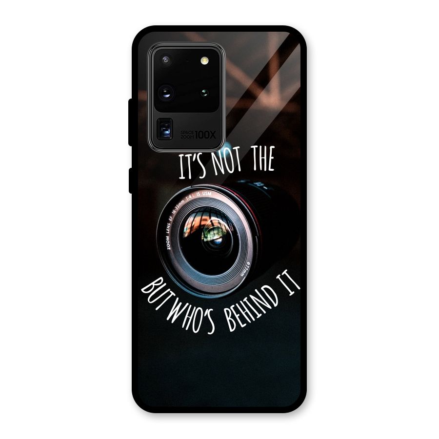Camera Quote Glass Back Case for Galaxy S20 Ultra