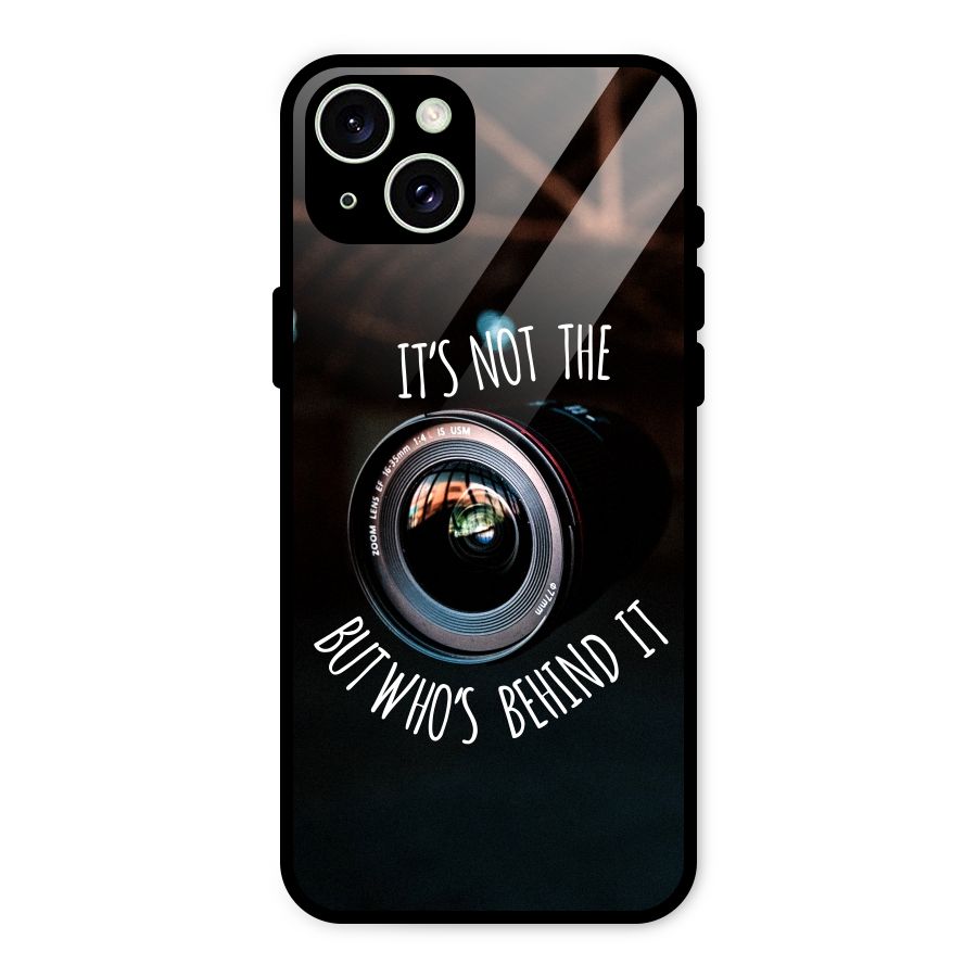 Camera Quote Glass Back Case for iPhone 15 Plus