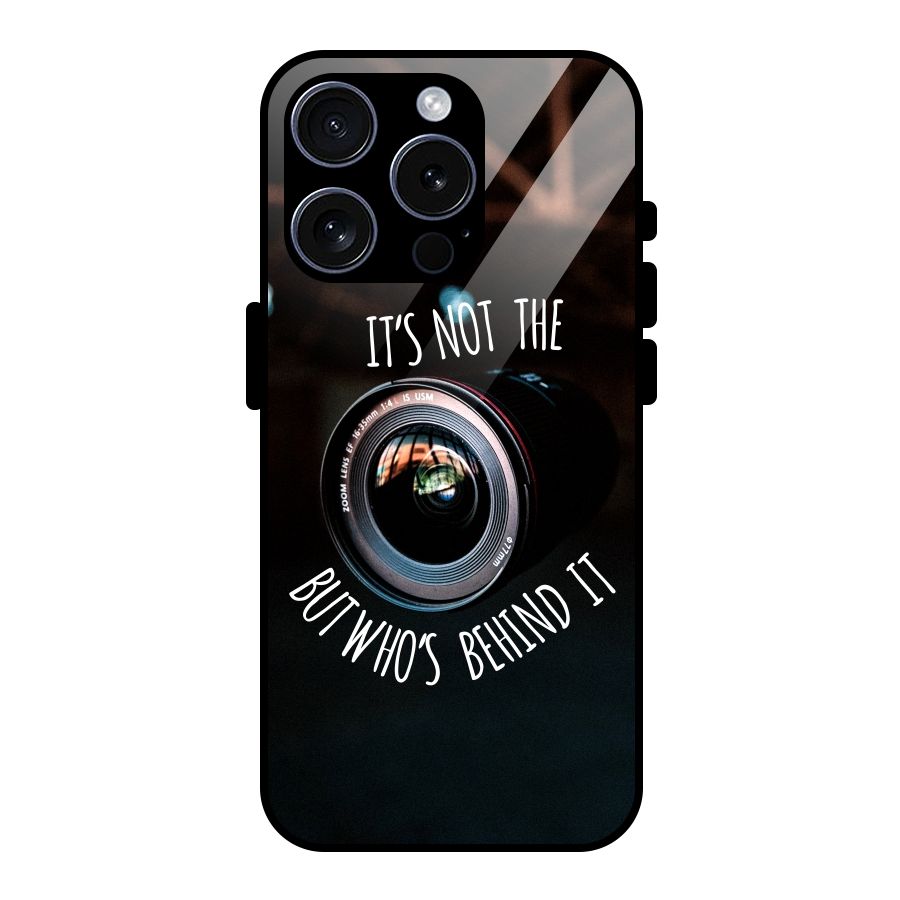 Camera Quote Glass Back Case for iPhone 15 Pro