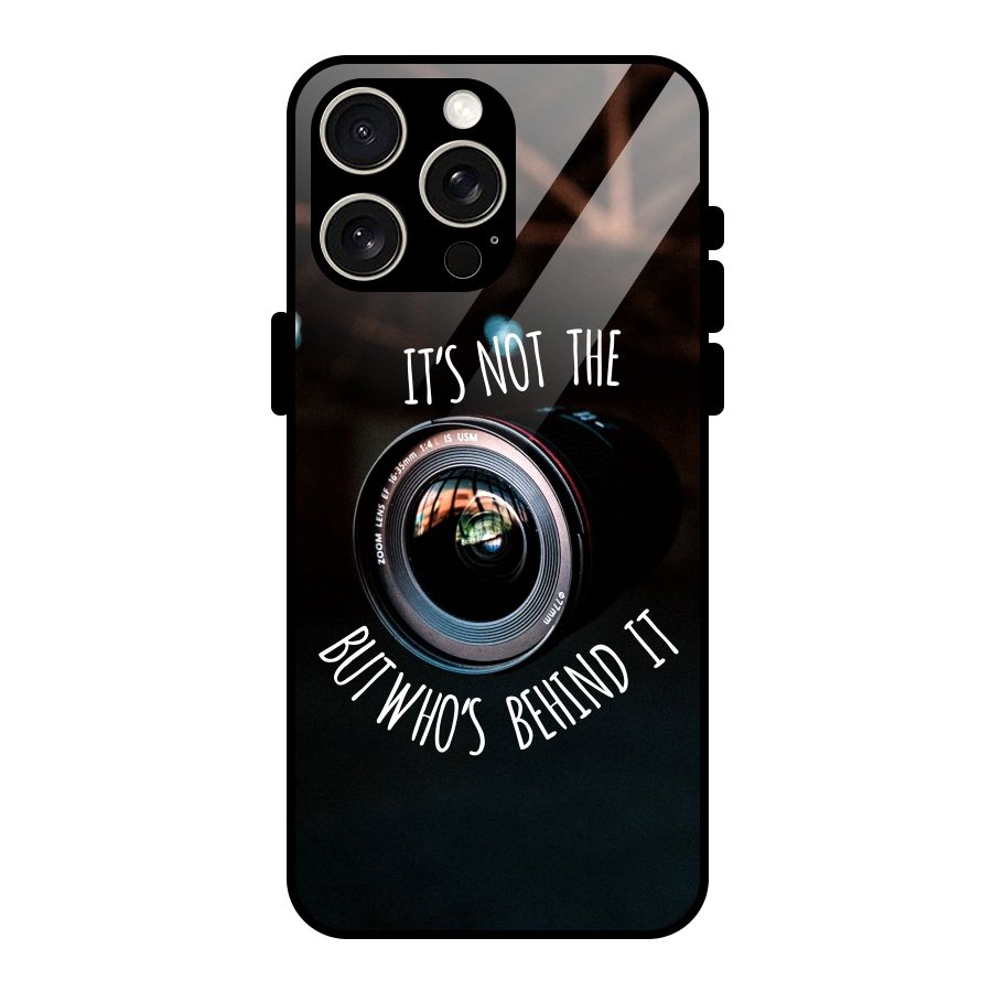 Camera Quote Glass Back Case for iPhone 15 Pro Max