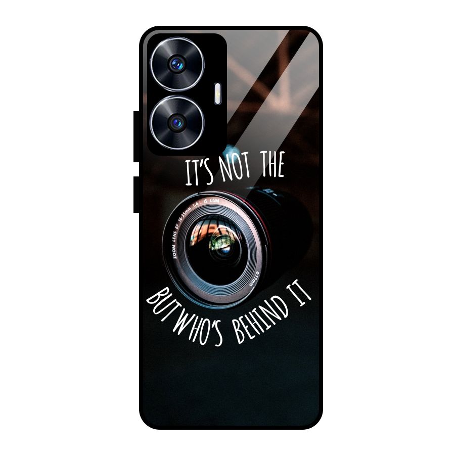Camera Quote Glass Back Case for realme C55