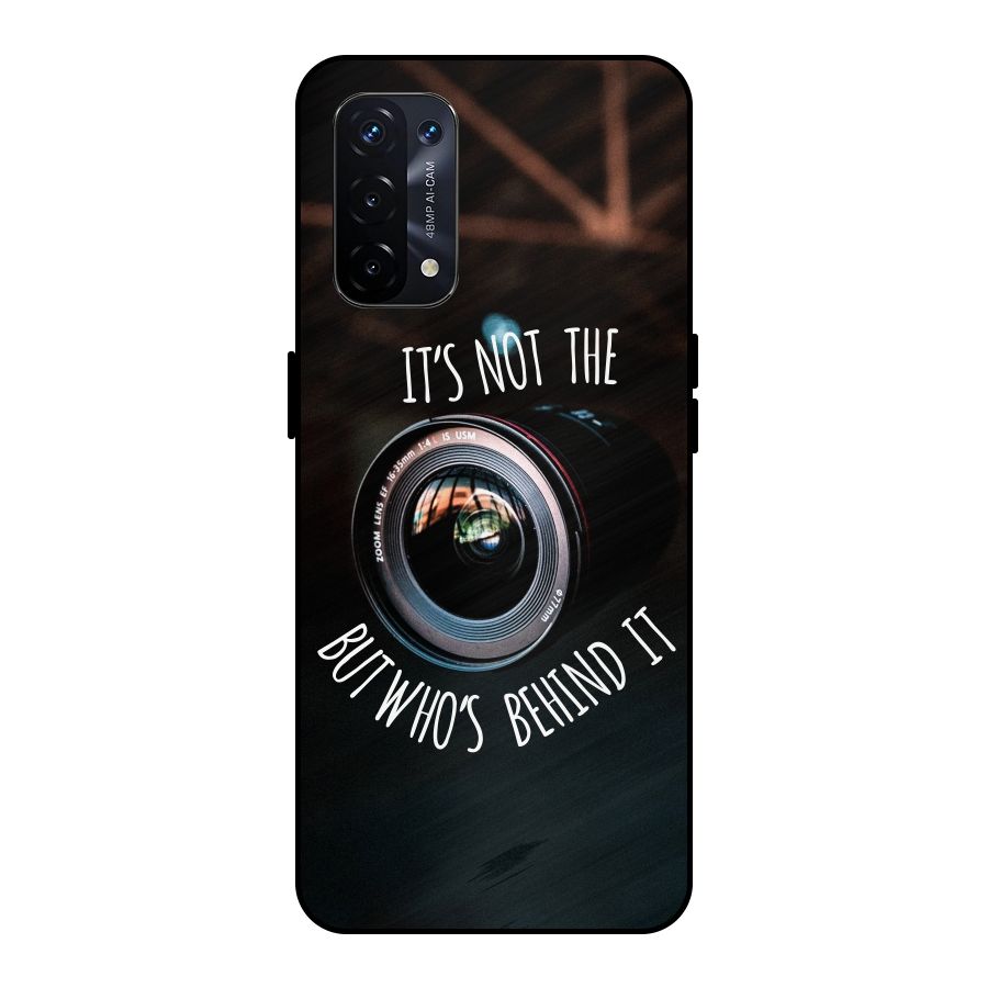 Camera Quote Metal Back Case for Oppo A74 5G