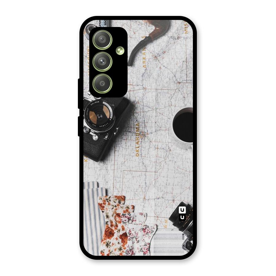 Camera Smoky Pipe Glass Back Case for Galaxy A54