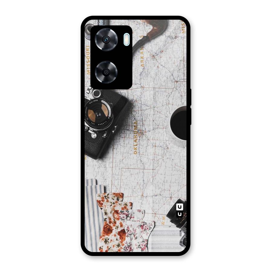 Camera Smoky Pipe Glass Back Case for Oppo A77s