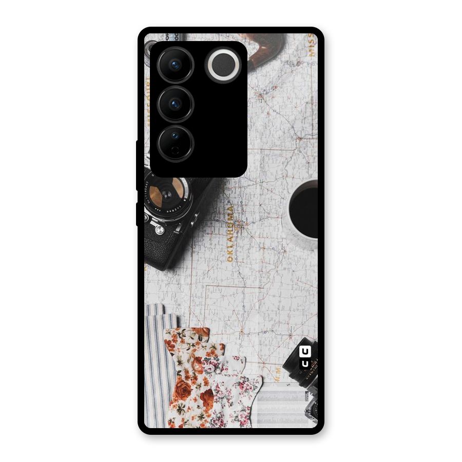 Camera Smoky Pipe Glass Back Case for Vivo V27