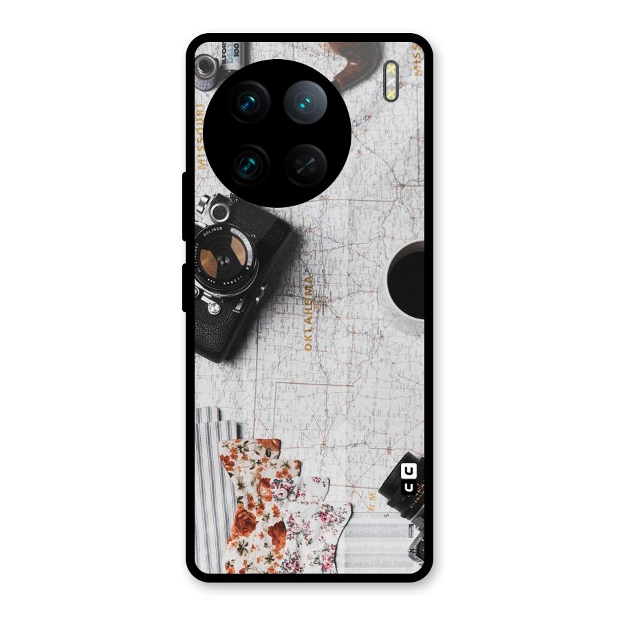 Camera Smoky Pipe Glass Back Case for Vivo X90 Pro