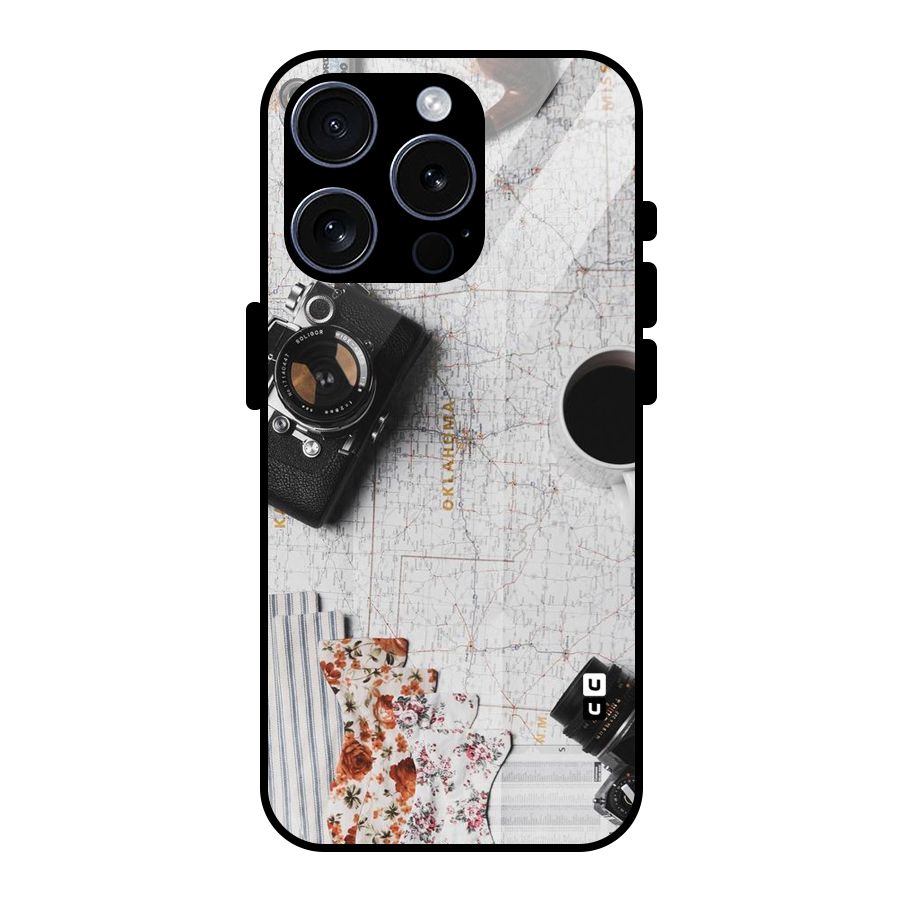 Camera Smoky Pipe Glass Back Case for iPhone 15 Pro