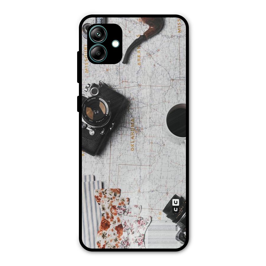 Camera Smoky Pipe Metal Back Case for Galaxy A04
