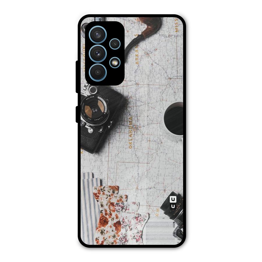 Camera Smoky Pipe Metal Back Case for Galaxy A32