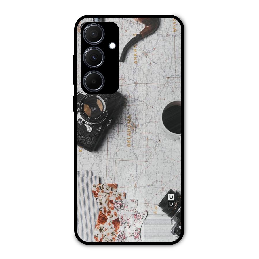 Camera Smoky Pipe Metal Back Case for Galaxy A35