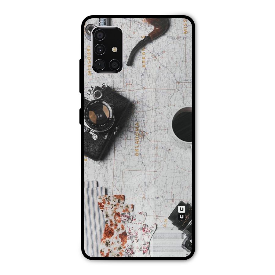 Camera Smoky Pipe Metal Back Case for Galaxy A51