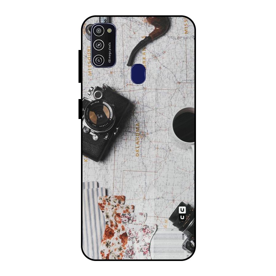 Camera Smoky Pipe Metal Back Case for Galaxy M21