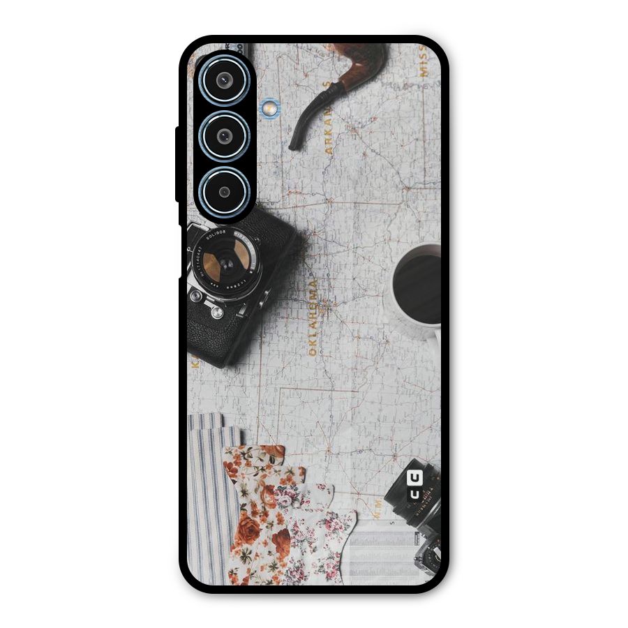 Camera Smoky Pipe Metal Back Case for Galaxy M35