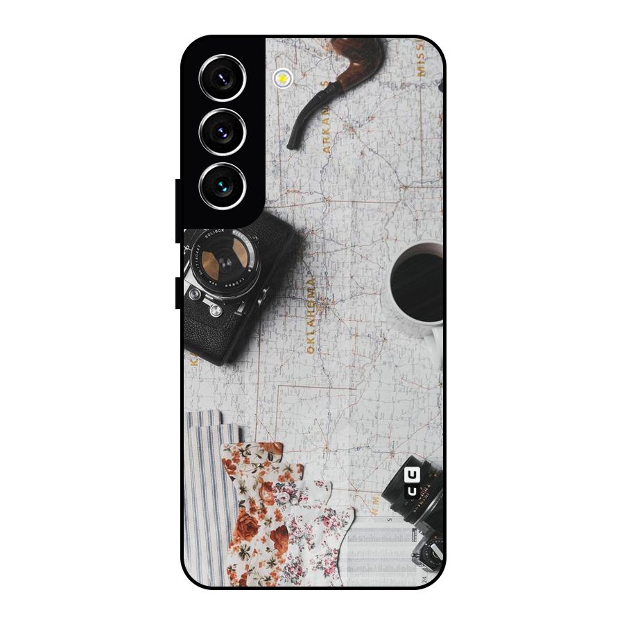 Camera Smoky Pipe Metal Back Case for Galaxy S22 5G