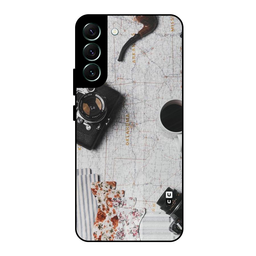 Camera Smoky Pipe Metal Back Case for Galaxy S22 Plus 5G