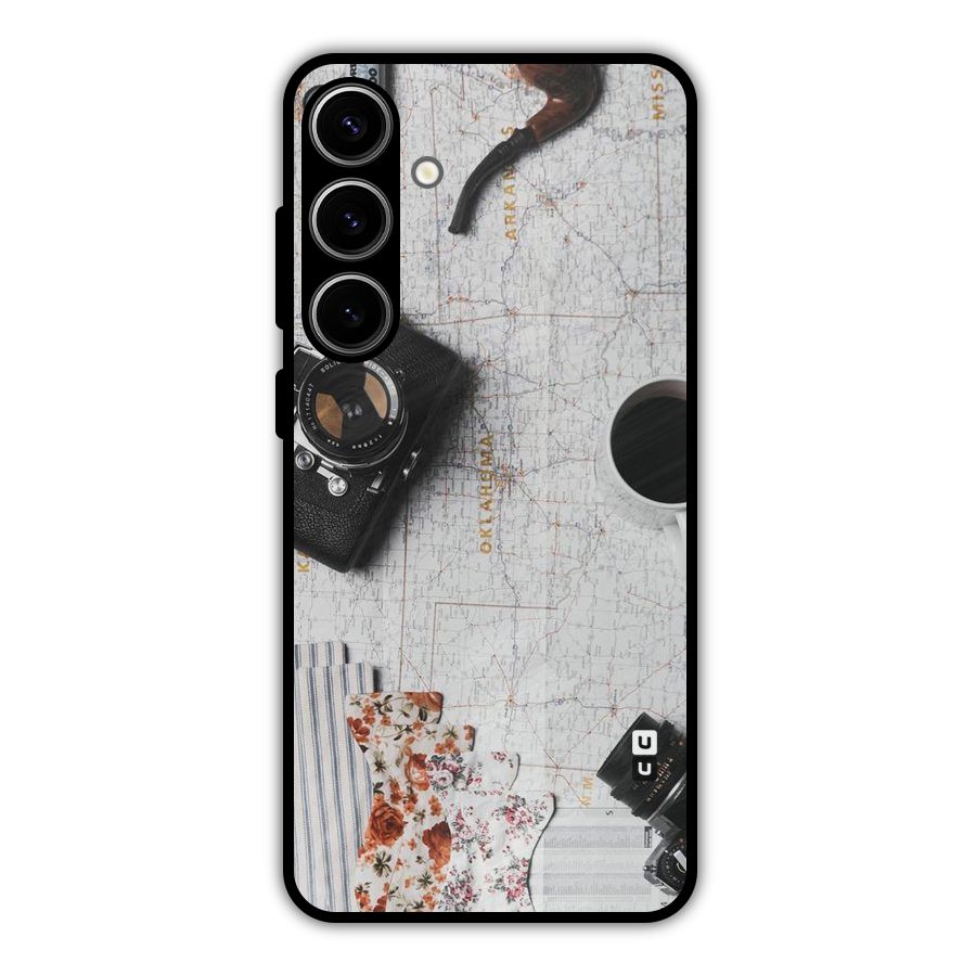 Camera Smoky Pipe Metal Back Case for Galaxy S24 Plus