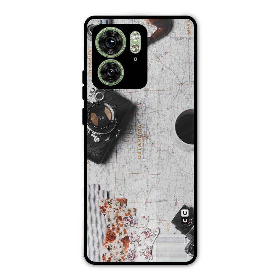 Camera Smoky Pipe Metal Back Case for Motorola Edge 40 5G