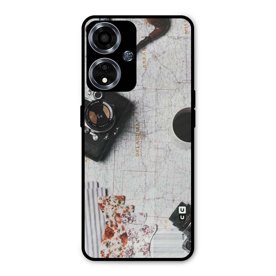 Camera Smoky Pipe Metal Back Case for Oppo A59