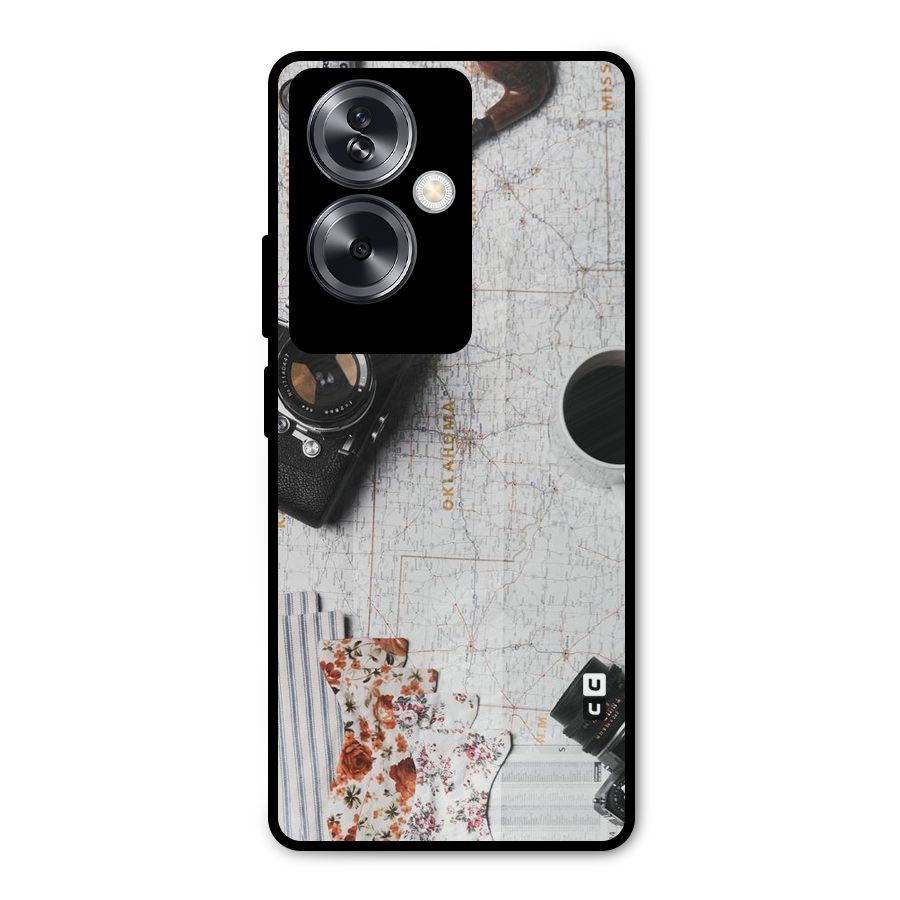Camera Smoky Pipe Metal Back Case for Oppo A79 5G